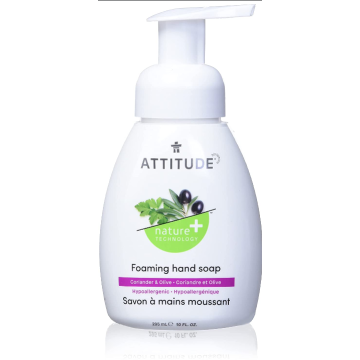 Coriander Olive Hypoallergenic Foaming Hand Soap 10 fl oz Attitude