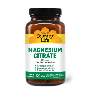 Country Life Magnesium Citrate 250mg 120 Tablets