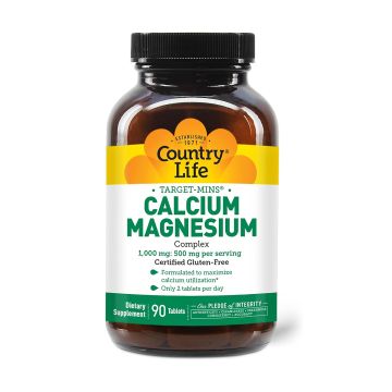 Country Life Target-Mins Calcium Magnesium Complex 1000mg/500mg Tablets