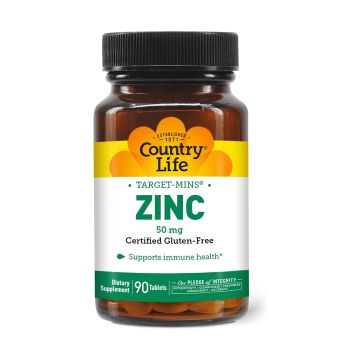 Country Life Zinc 50mg Tablets front view