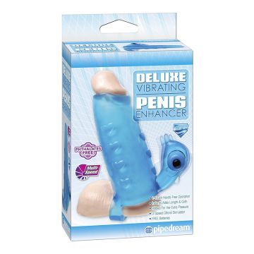 Deluxe Vibrating Penis Enhancer Blue Pipedream