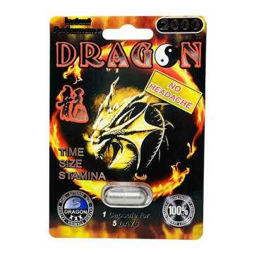 Dragon 2000 Male Sexual Performance Enhancement Silver Pills