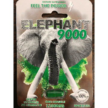 Elephant 9000 Pill Male Sexual Enhancer Libido 1200mg Front