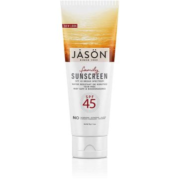 Family Sunscreen SPF 45 Broad Spectrum Water Resistant 4 Oz Jason