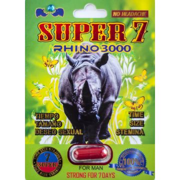 Super 7 Rhino 3000 Male Sexual Performance Enhancer Pill For Man