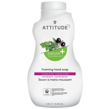Foaming Hand Soap Refill Coriander Olive 35.2 fl oz Vegan Attitude