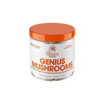 Lions mane reishi cordyceps mushroom complex capsules bottle