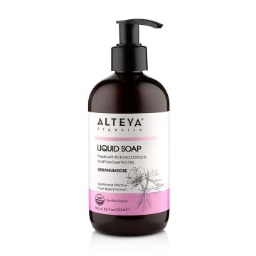 Geranium Rose Liquid Soap 8.5 Oz Plant Based Alteya Organics