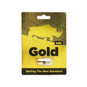 Gold 14K Rhino Male Sexual Enhancement Gold Pill