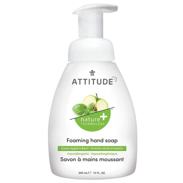 Green Apple Basil Hypoallergenic Foaming Hand Soap 10 fl oz Attitude