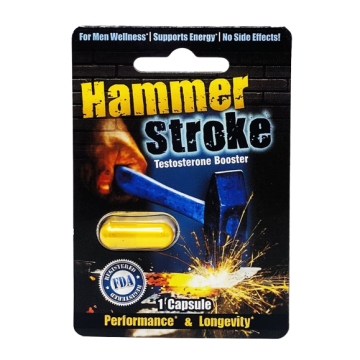 Hammer Stroke Testosterone Booster Performance Longevity Gold Pills