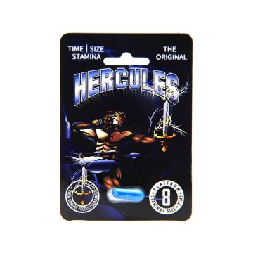 Hercules 1800 blue pill male enhancement bottle front view