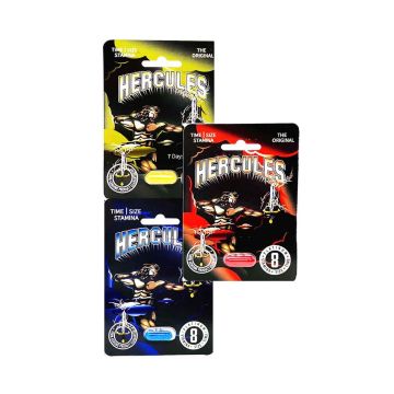Hercules male enhancement sample pack red gold blue capsules