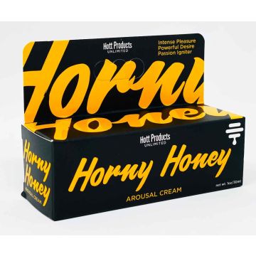 Horny Honey Arousal Cream 1 oz Tube – Front View by Hott Products