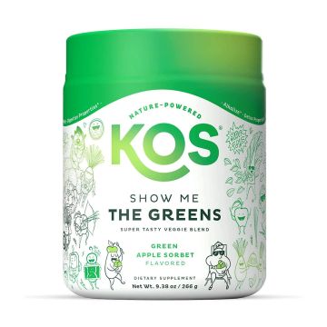 KOS veggie blend powder in jar