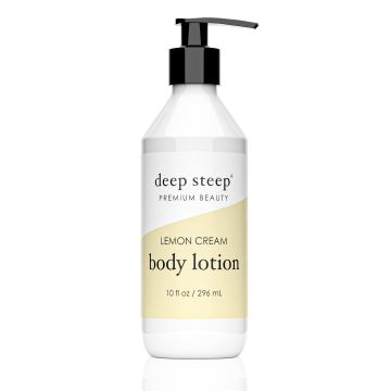Lemon Cream Body Lotion 10 Oz Deep Steep Premium Beauty Vegan 