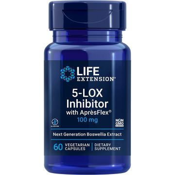 Life Extension 5-LOX Inhibitor with AprèsFlex 100mg 60 Veggie Caps front