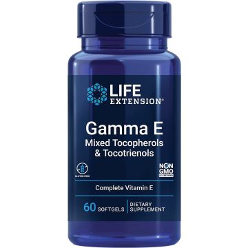 Life Extension 60 Softgels Gamma E Mixed Tocopherols Tocotrienols front