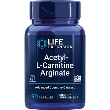 Life Extension Acetyl L Carnitine Arginate 90 Caps Brain Health front