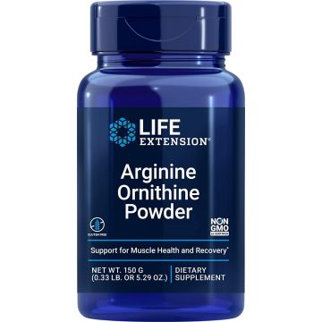 Life Extension Arginine Ornithine Powder 150gr Promotes Muscle Health front