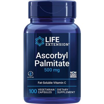 Life Extension Ascorbyl Palmitate 500mg Fat Soluble Vitamin C front
