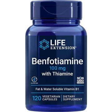 Life Extension Benfotiamine with Thiamine 100mg front