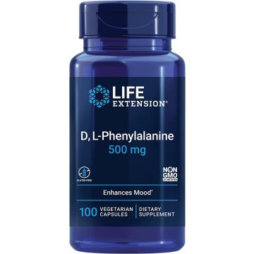 Life Extension D, L-Phenylalanine 500mg front