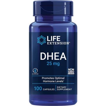 Life Extension Hormone Balance Supplement DHEA 25mg front