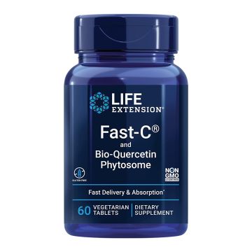 Life Extension 60 Veggie Tablets Fast C & Bio Quercetin Phytosome front