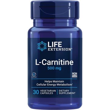 Life Extension L Carnitine 500mg 30 Vegetarian Caps front