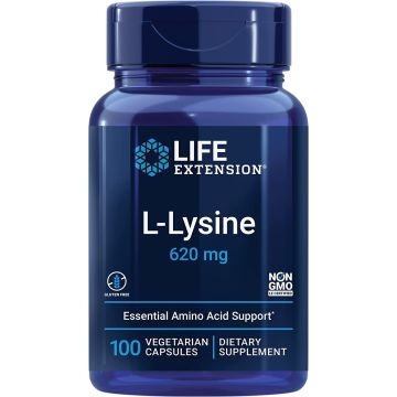 Life Extension L Lysine 620mg Nitrogen Balance front