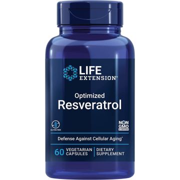Life Extension Gluten Free Optimized Resveratrol 60 Veggie Caps bottle