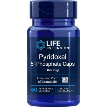 Life Extension Nerve Health Pyridoxal 5'-Phosphate 100 mg 60 Caps bottle