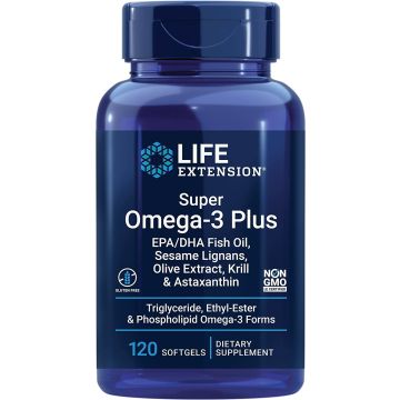 Life Extension Super Omega-3 Plus EPA/DHA Fish Oil Astaxanthin bottle