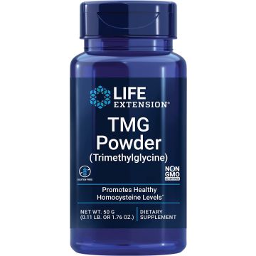Life Extension TMG Powder Trimethylglycine Gluten Free 500mg 50G bottle