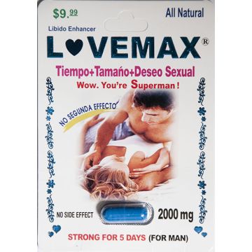 LoveMax Natural Male Libido Enhancer Strong for 5 Days 2000mg For Men  Pill by Love & Love Inc