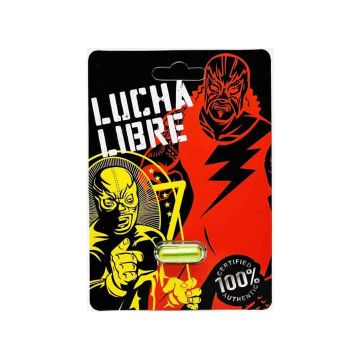Lucha Libre performance supplement capsule close up
