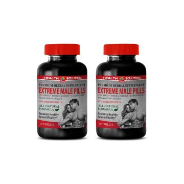 Male performance support capsules two bottle pack front view