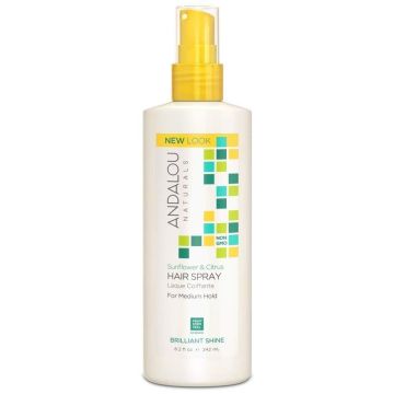 Medium Hold Hair Spray Sunflower Citrus 8.2 fl oz Andalou Naturals