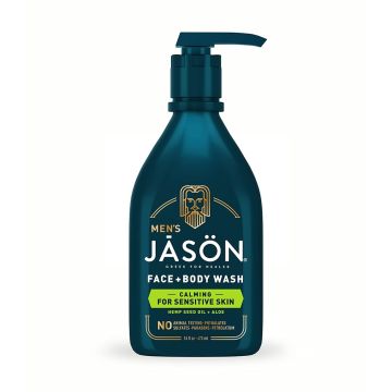 Men Calming 2 In 1 Face Body Wash 16 Oz Sensitive Skin Jason