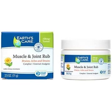 Muscle Joint Rub 2.5 Oz For Bruises Aches Strains Earth's Care