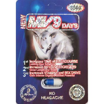 MV 9 Days 3500 Blue Male Sexual Enhancement 3000mg by P.R Power