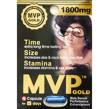 MVP GOLD 1800mg Male Sexual Performance Enhancement 1 Capsule for 5 Days  by MVP Gold, Inc.