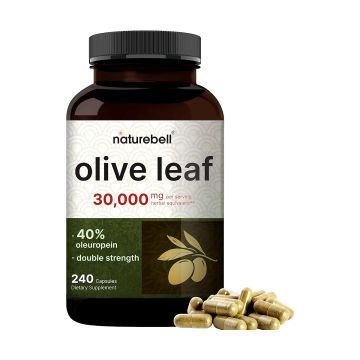 Bottle of olive leaf extract 30,000mg capsules