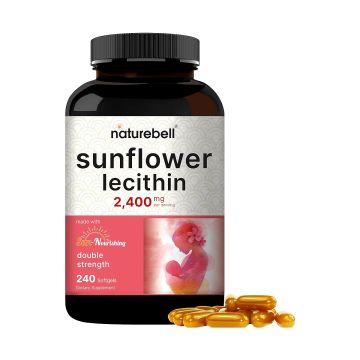 Front view of NatureBell Sunflower Lecithin Softgels bottle