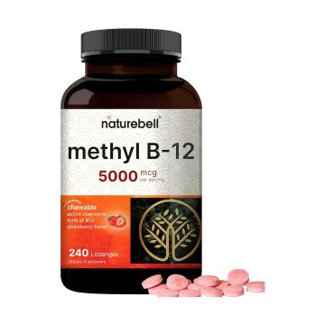Front view of NatureBell Vitamin B12 Lozenges bottle