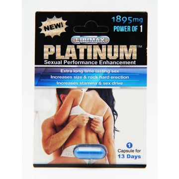New Platinum 1895mg 13 Day male enhancement capsule pack Front view