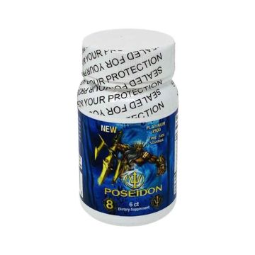 New Poseidon Platinum Blue 3500mg Male Supplement 6 Pills Per Bottle
