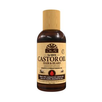 OKAY Beard & Hair Growth Castor Oil bottle