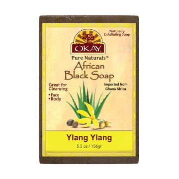 OKAY Pure Naturals African Black Soap Ylang Ylang